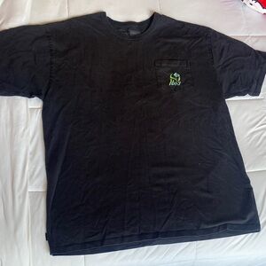 Vans Black Tee with Green Logo